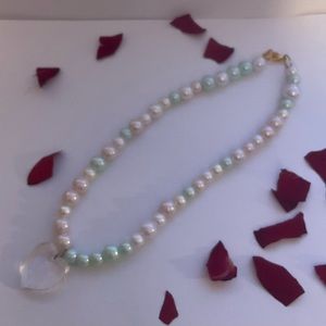 glass heart necklace